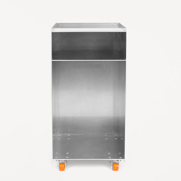 Frama Rivet Cart: Aluminum w/ Orange Wheels