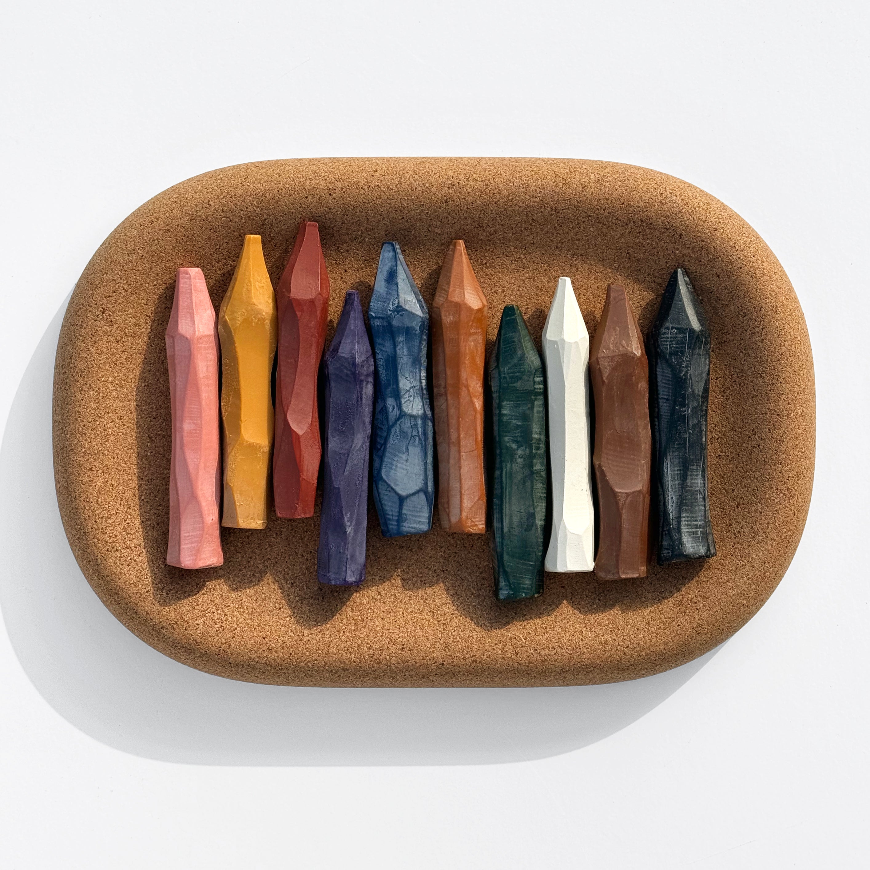 Wooden Beeswax Crayon Holder