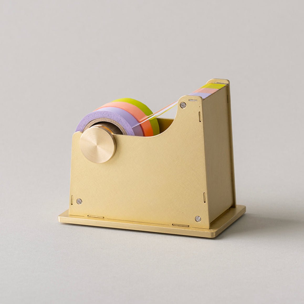Wooden Tape Dispenser – Classic Natural Wood Desktop Tape Holder For Office, Home, Or Crafting