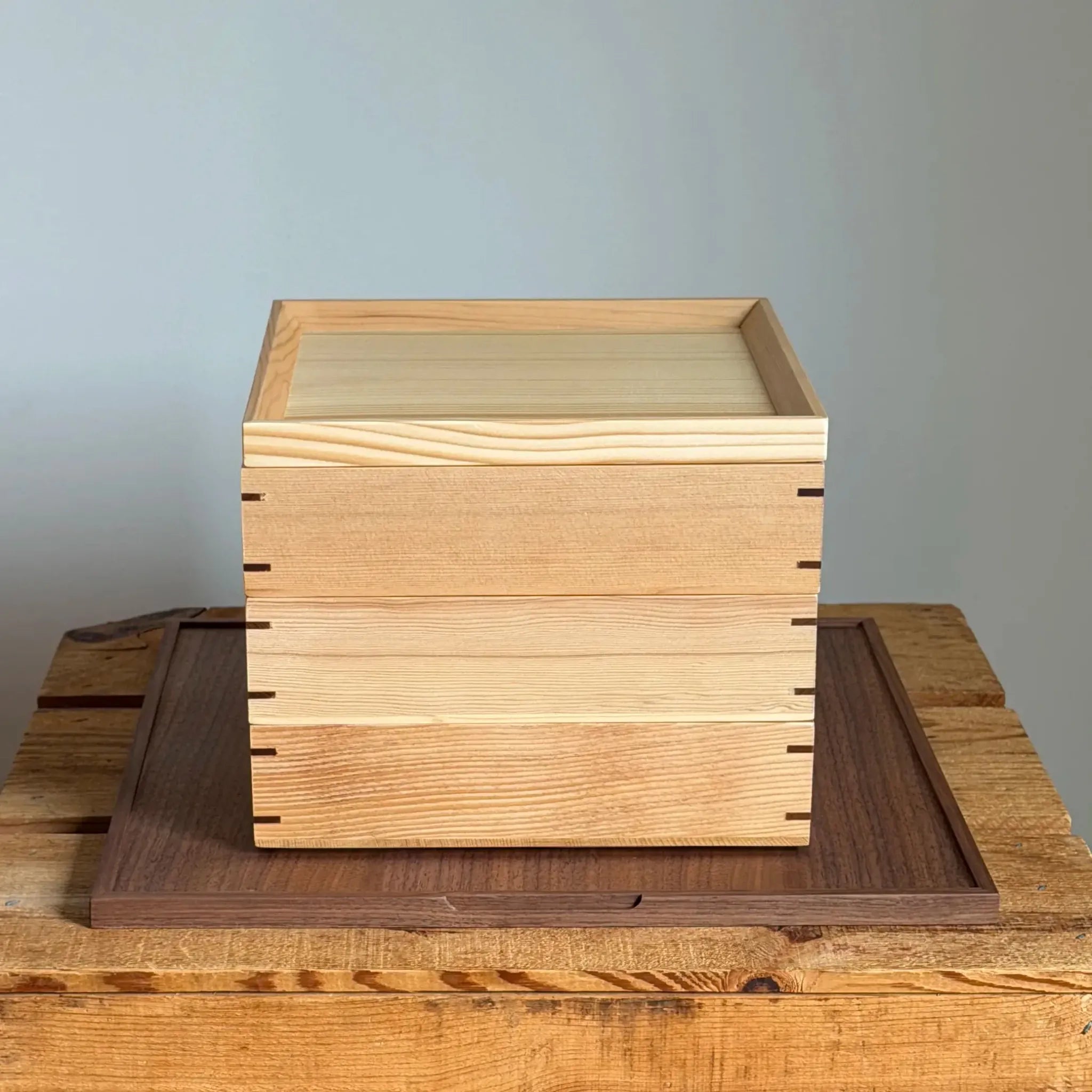 Asami Matsuo 　箱32B Japanese Wooden Storage Box, 3-Tier | Jubako – Wms&Co.