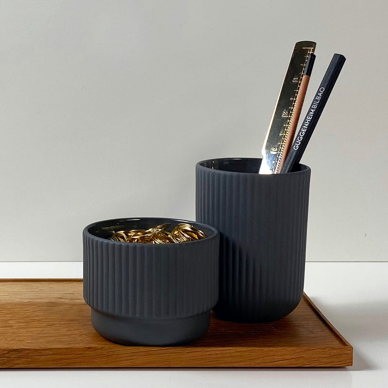 Ceramic Desk Set, Basalt