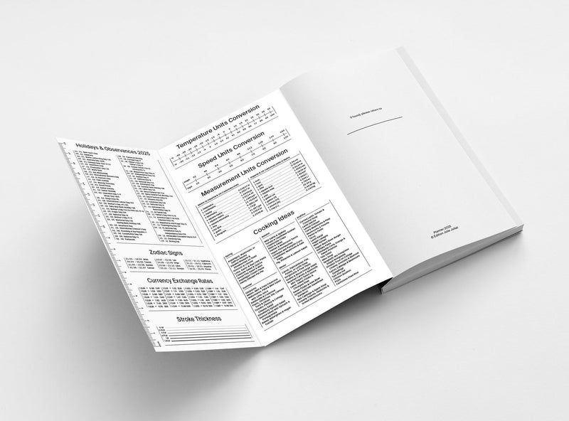 Sekt 2025 Planner: Mandarin (pre - order) - Wms&Co.