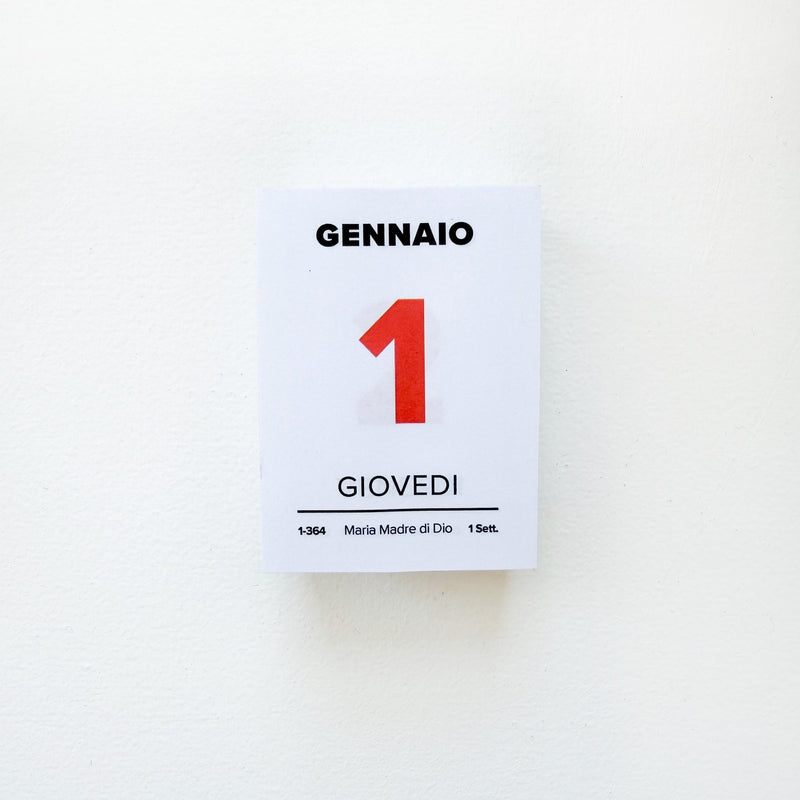 Italian Desk Calendar Pads 2026 - Wms&Co.