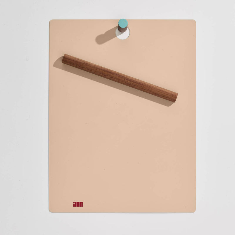 Magnetic Wall Clipboard: Beige/Aqua - Wms&Co.