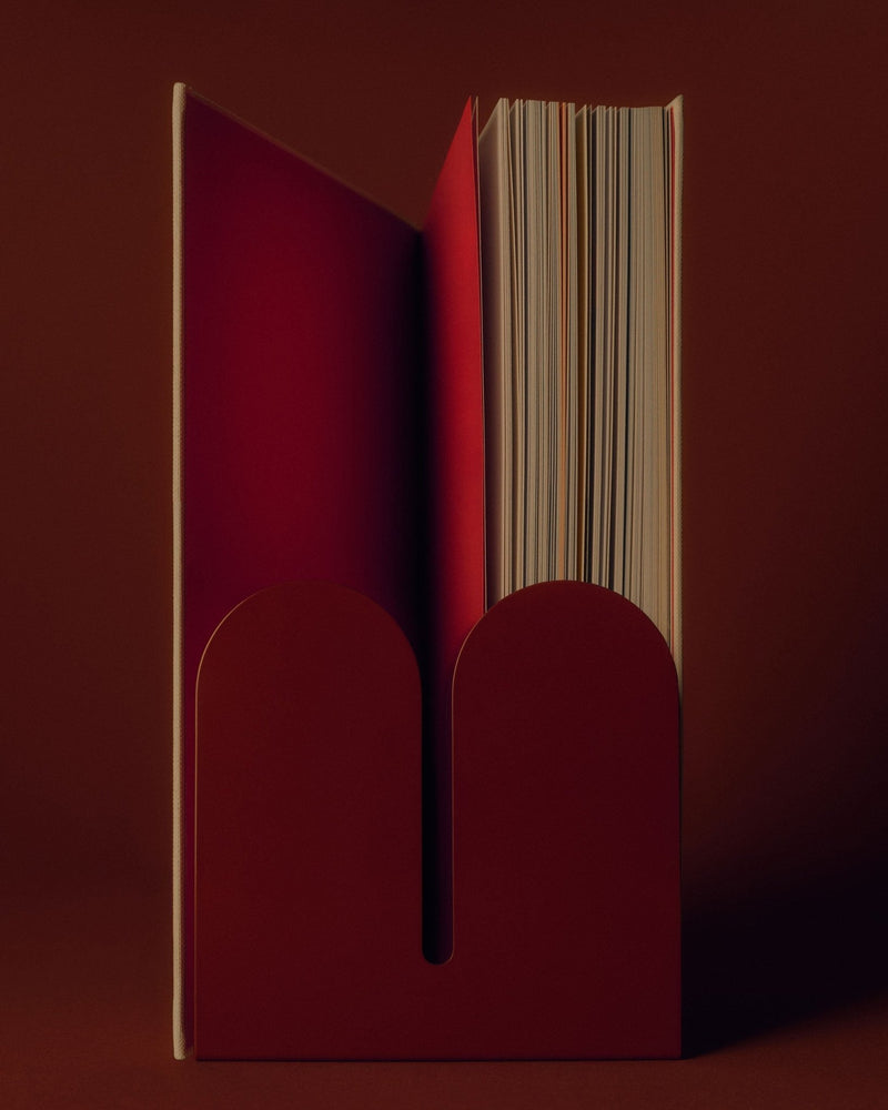 Enamel Bookend: Double Arc Oxblood - Wms&Co.