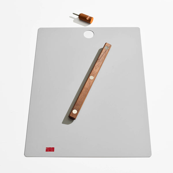 Magnetic Wall Clipboard: Grey/Orange - Wms&Co.