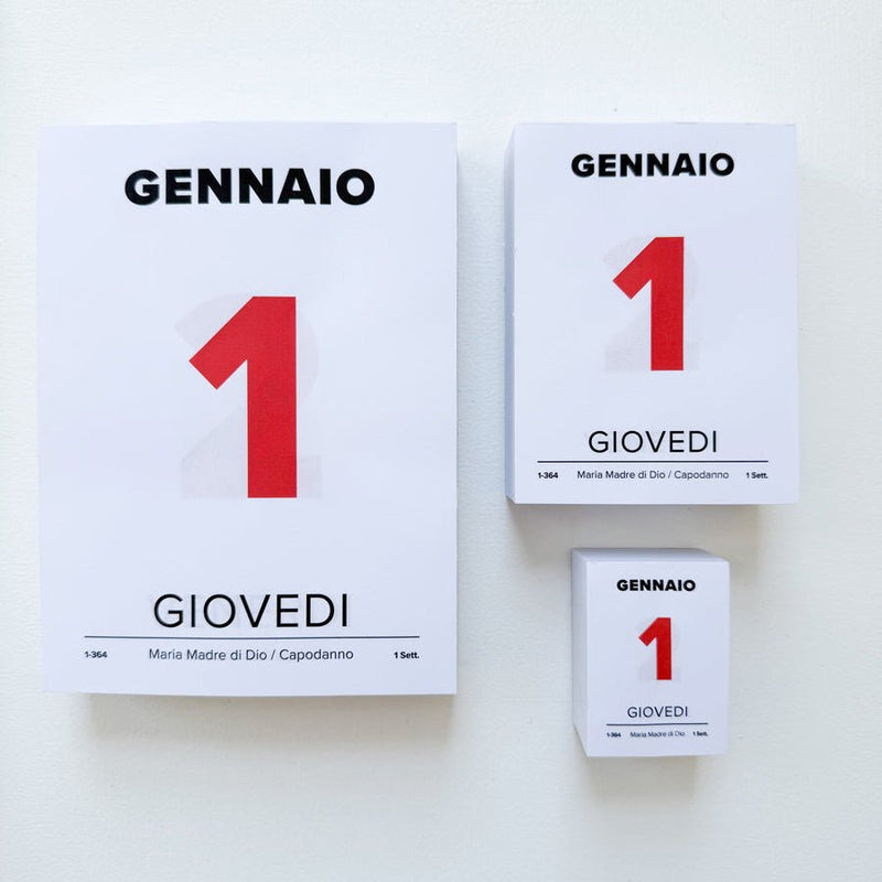 Italian Desk Calendar Pads 2026 - Wms&Co.