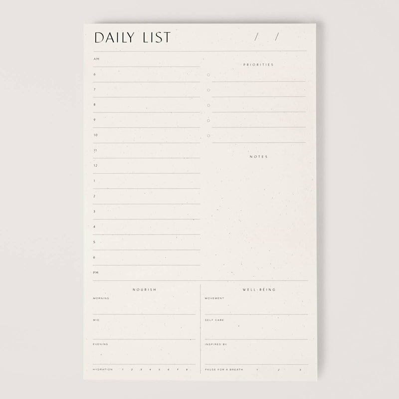 Daily List Planner Pad - Wms&Co.