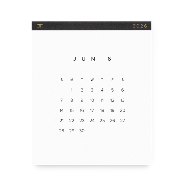 2026 Wall Calendar: Charcoal Gray - Wms&Co.