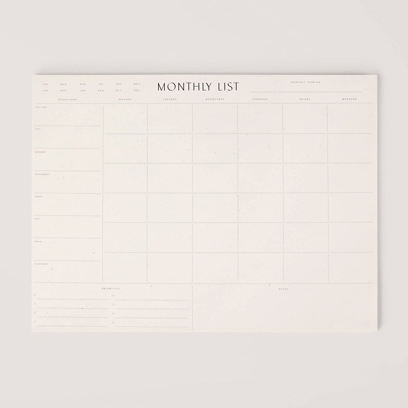 Wilde House Monthly List Planner Pad - Wms&Co.