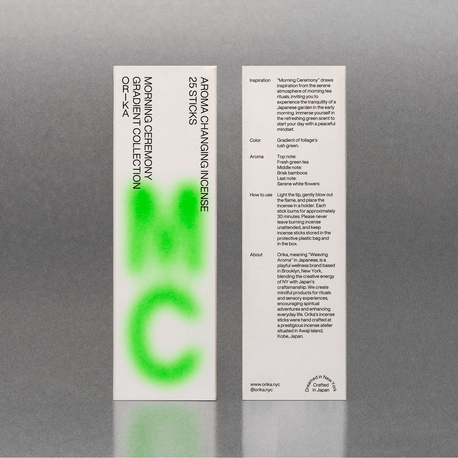 Morning Ceremony Green Tea Gradient Incense by Orika – Wms&Co.