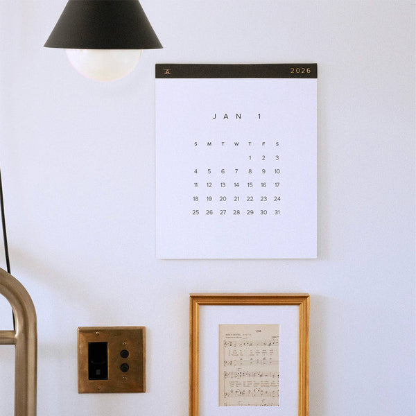 2026 Wall Calendar: Charcoal Gray - Wms&Co.