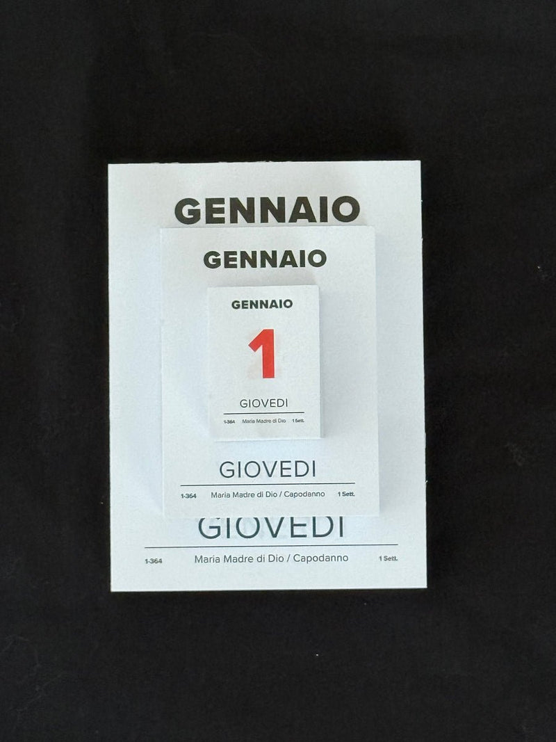 Italian Desk Calendar Pads 2026 - Wms&Co.