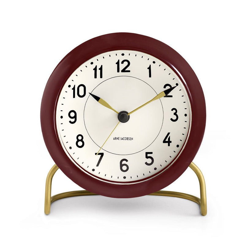 Arne Jacobsen Station Clock: Burgundy - Wms&Co.