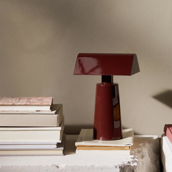 Caret Portable Lamp: Deep Burgundy - Wms&Co.