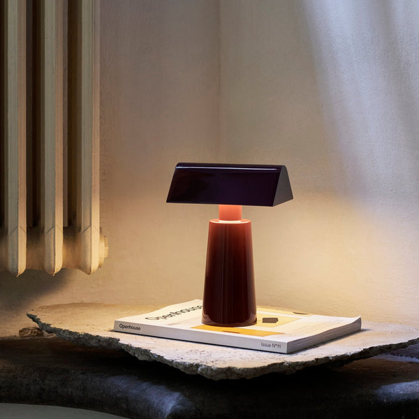 Caret Portable Lamp: Deep Burgundy - Wms&Co.