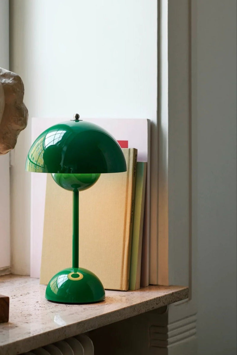 Verner Panton Flowerpot Portable Lamp: Green