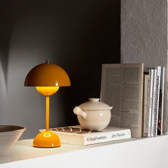 Verner Panton Flowerpot Portable Lamp: Mustard