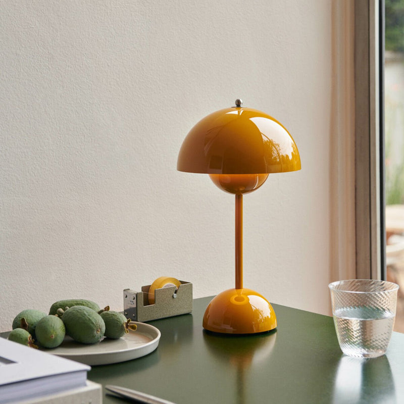 Verner Panton Flowerpot Portable Lamp: Mustard