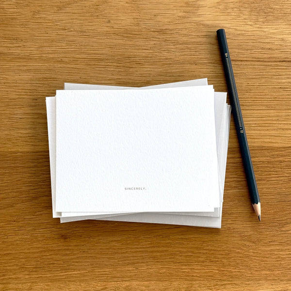 Sincerely Notecards - Wms&Co.
