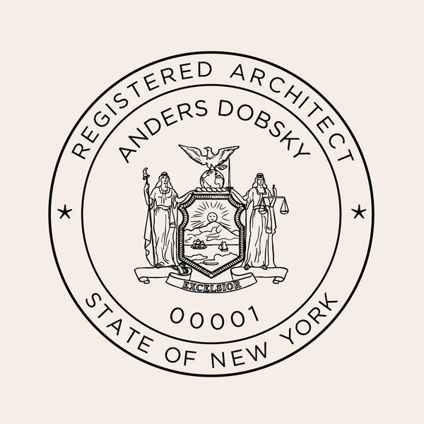 Architect Rubber Stamp (for any state) - Wms&Co.