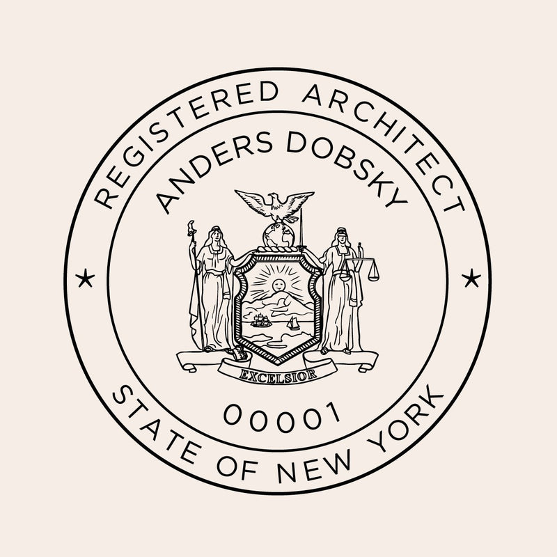 Architect Rubber Stamp (for any state) - Wms&Co.