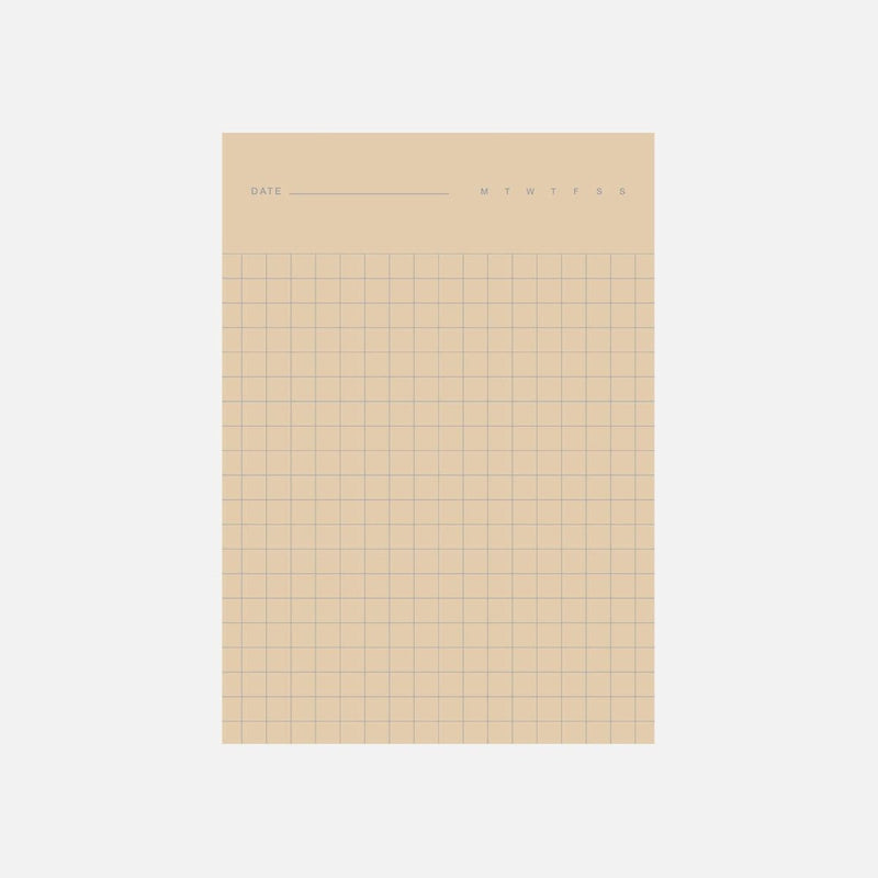 Two - in - One Notepad: Cream/Brown - Wms&Co.