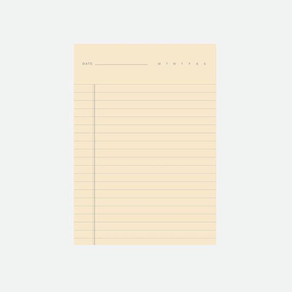 Two - in - One Notepad: Cream/Brown - Wms&Co.