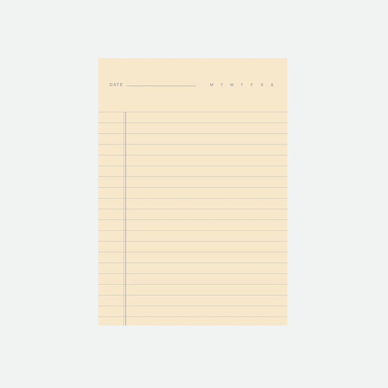 Two - in - One Notepad: Cream/Brown - Wms&Co.