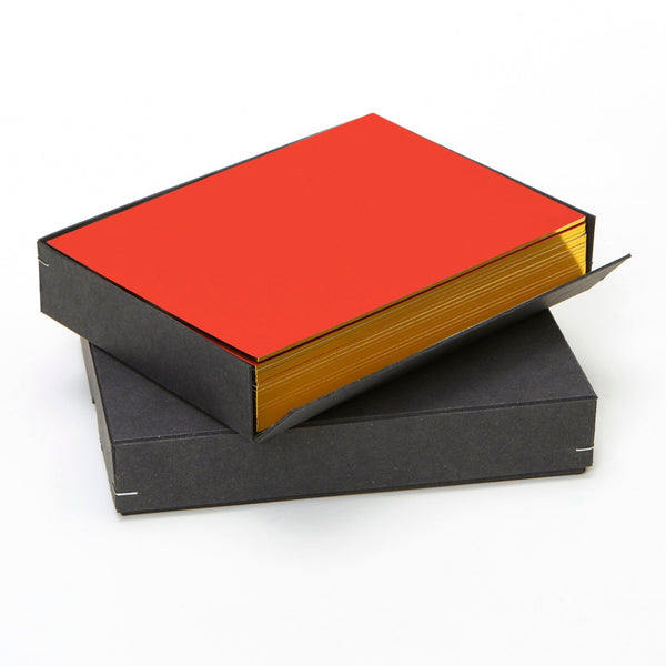 Notecard Set: Red with Gold edges - Wms&Co.