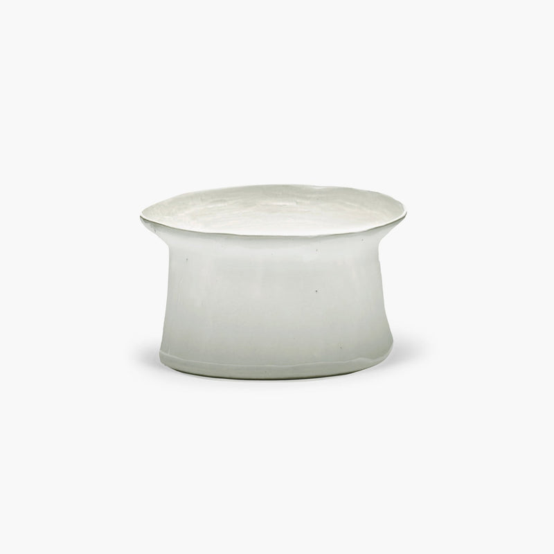 La Mére Ebony Ceramic Pedestal: Whites - Wms&Co.