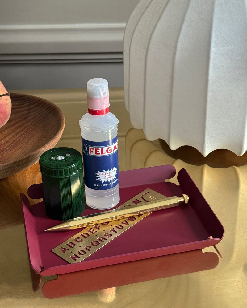 Karst Desk Trays: Burgundy - Wms&Co.
