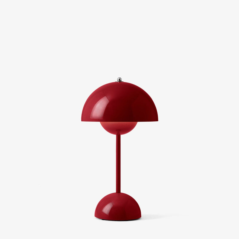 Verner Panton Flowerpot Portable Lamp: Red