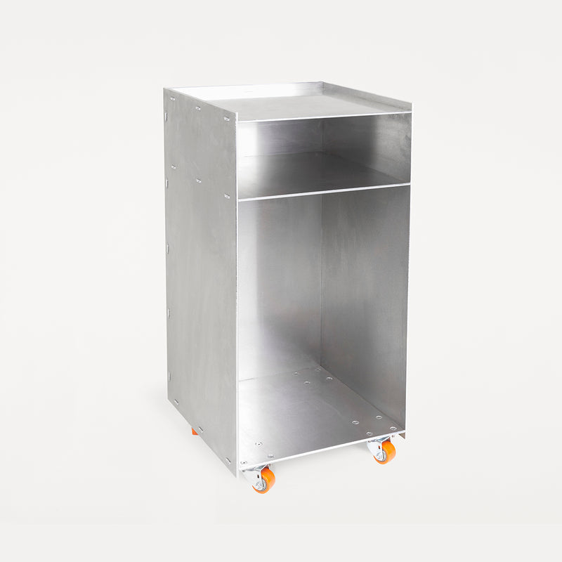 Frama Rivet Cart: Aluminum w/ Orange Wheels
