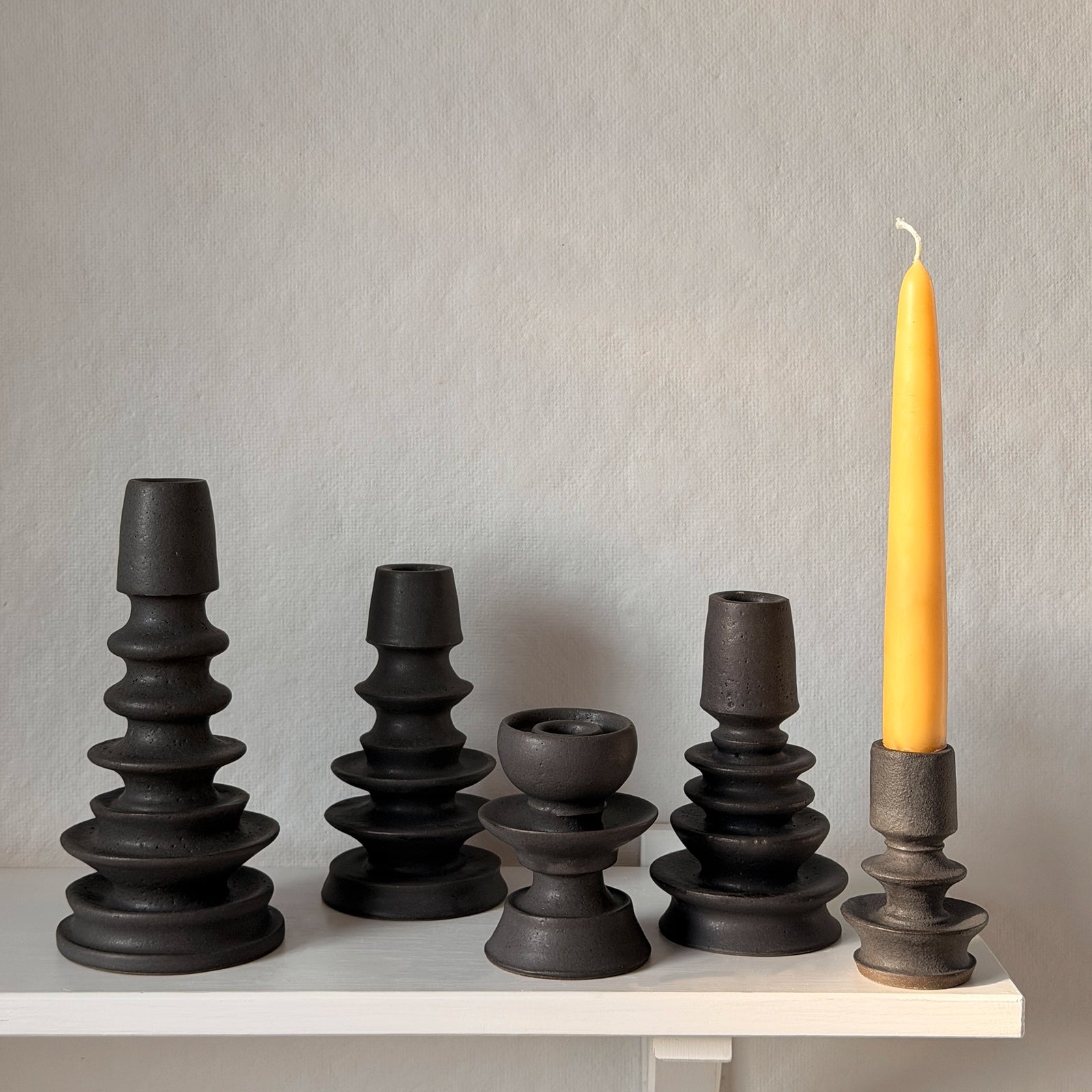 Grandmont St Stoneware Candle Holders | Julia Finlayson – Wms&Co.