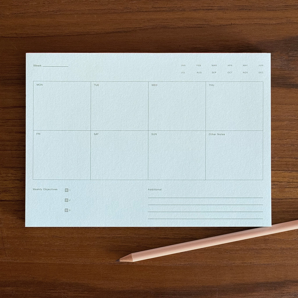 Weekly Notepad Pale
