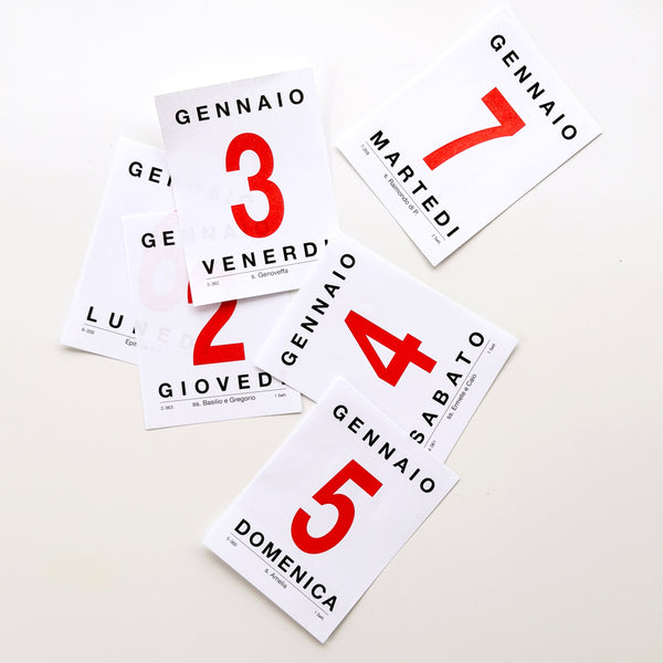 Italian Desk Calendar Pads 2026