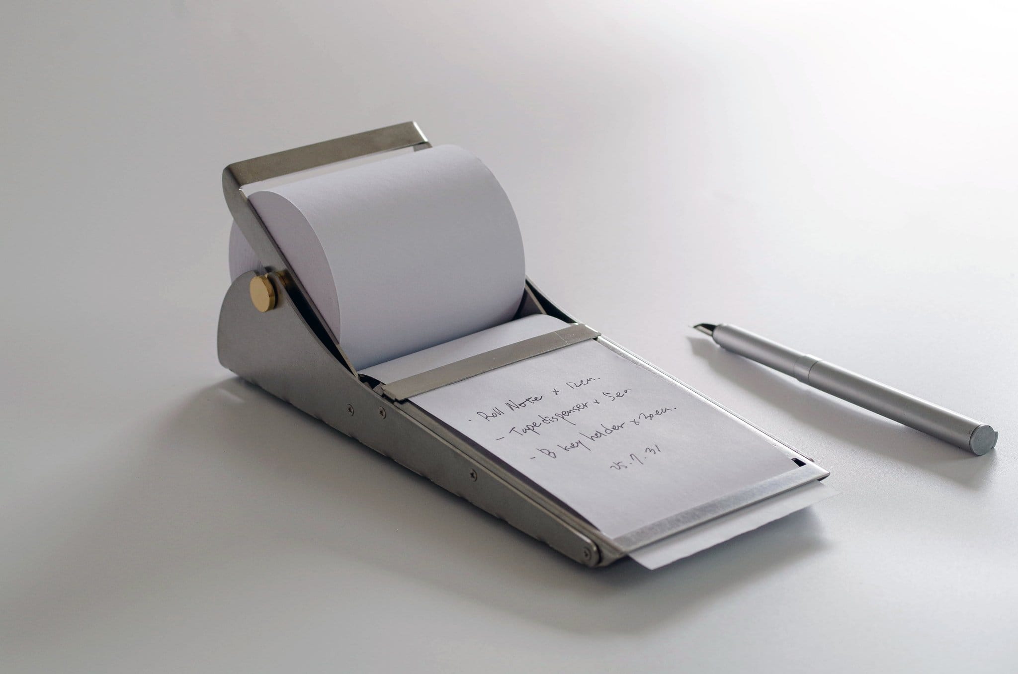 Computer Mounted Notepad Desktop Roll Note Pad: Stainless Steel | Korean Note Dispenser – Wms&Co.