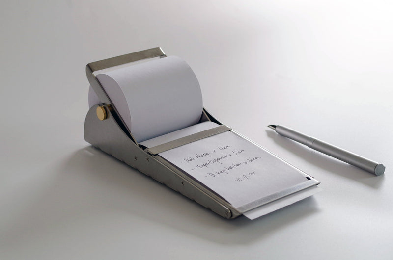 Desktop Roll Note Pad: Stainless Steel - Wms&Co.
