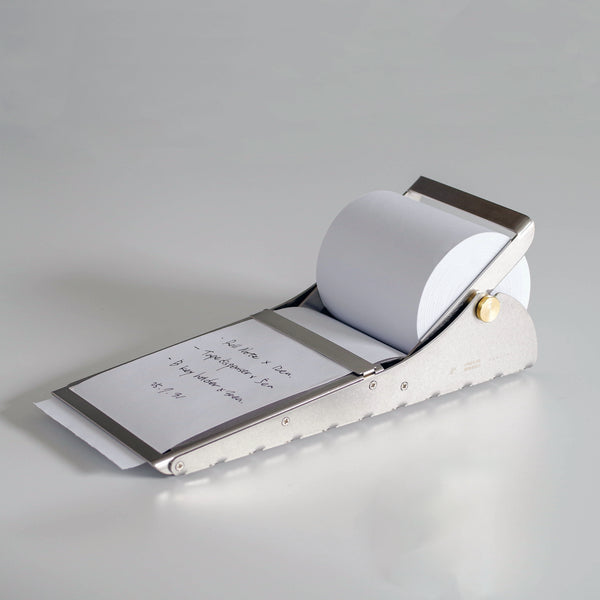 Desktop Roll Note Pad: Stainless Steel - Wms&Co.