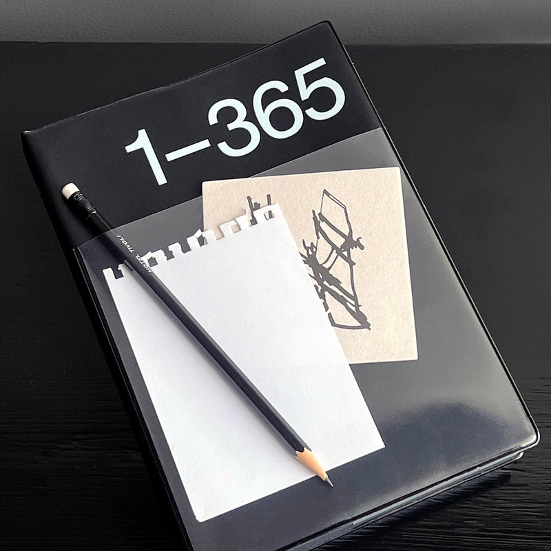 365 Journal Planner with Pocket, Black - Wms&Co.