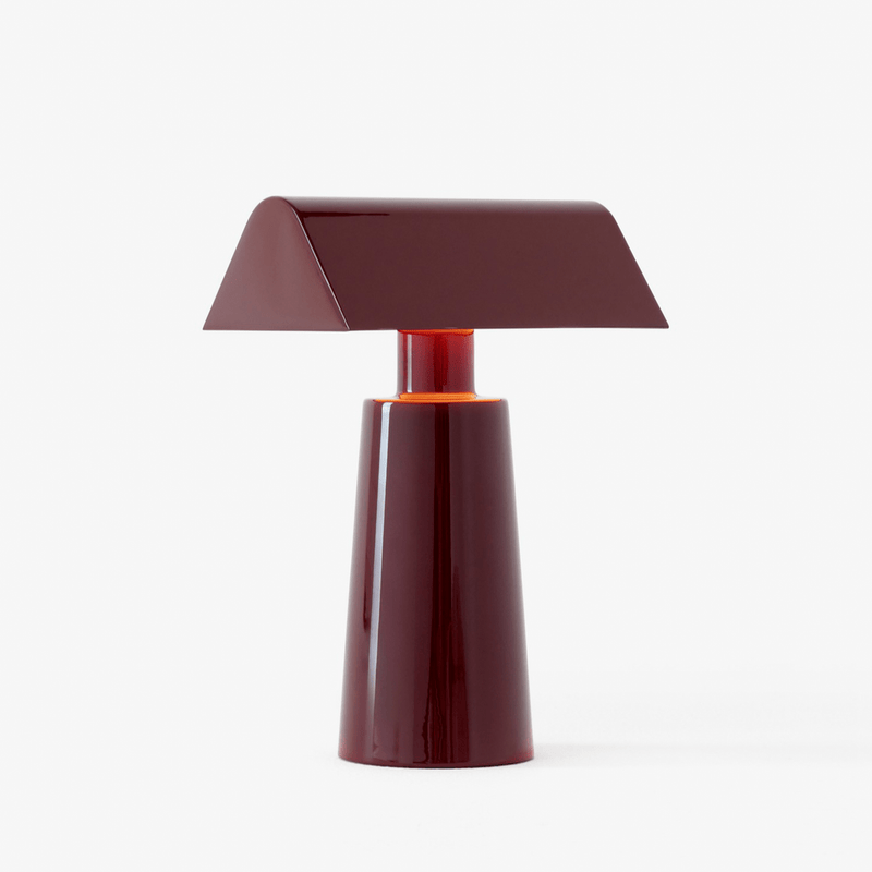 Caret Portable Lamp: Deep Burgundy - Wms&Co.