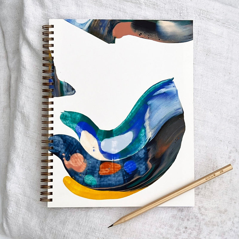 Hand - Painted Notebooks: Wave - Wms&Co.