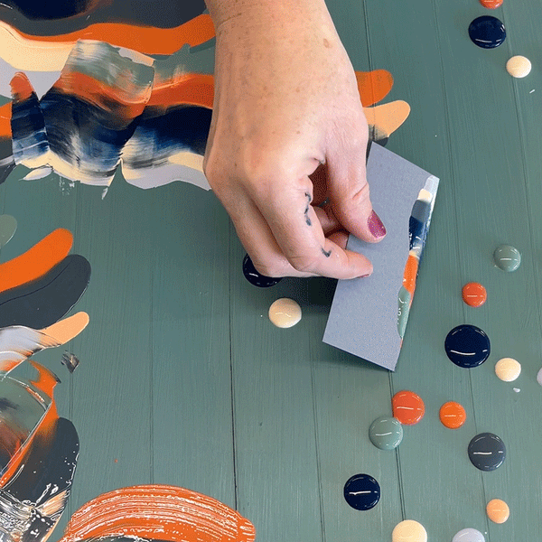 Hand-Painted Edge Swirl Pad: Nautilus