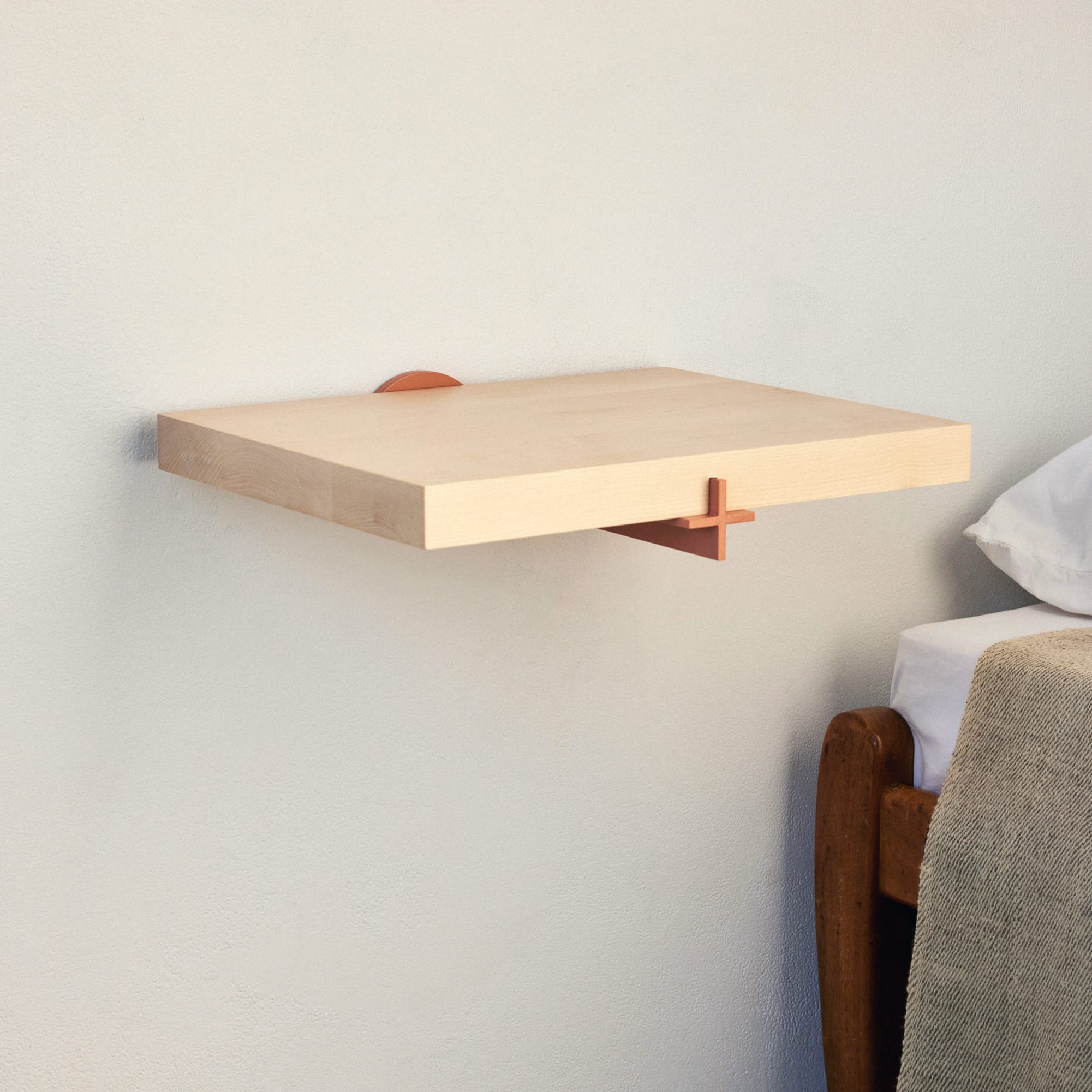 Minimalist Floating Wall Shelf: Maple or White Oak – Wms&Co.