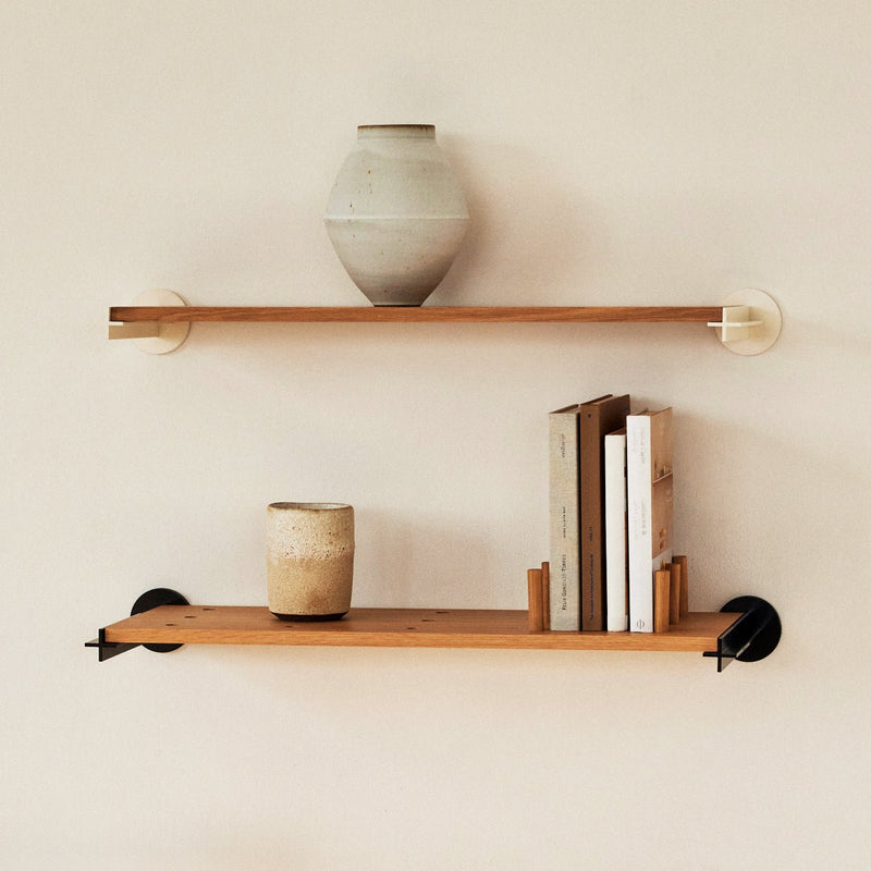 Plus Shelving System: 12" White Oak - Wms&Co.
