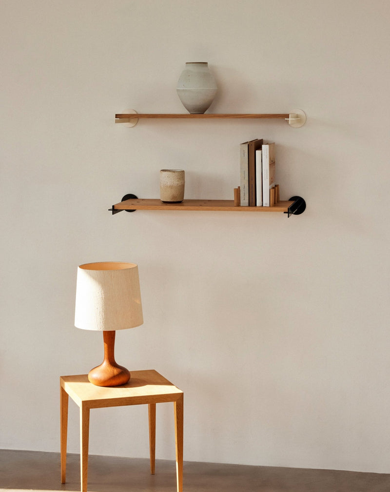 Plus Shelving System: 12" White Oak - Wms&Co.
