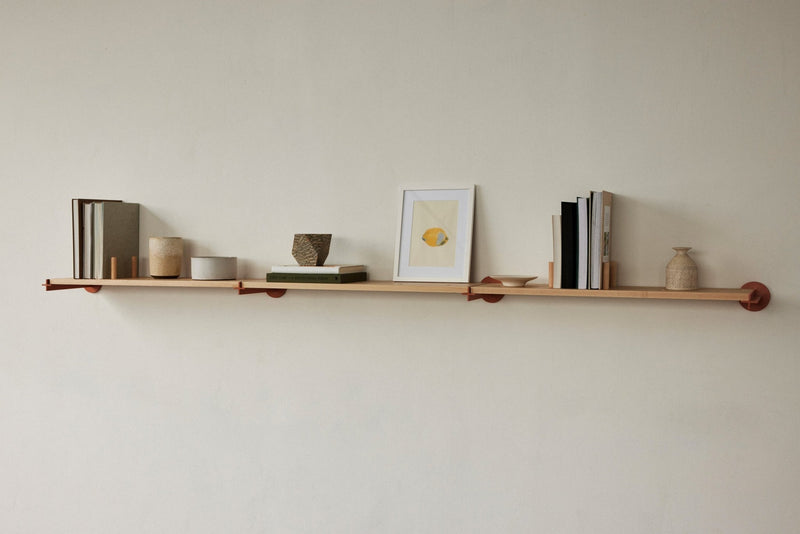 Plus Shelving System: 12" White Oak - Wms&Co.