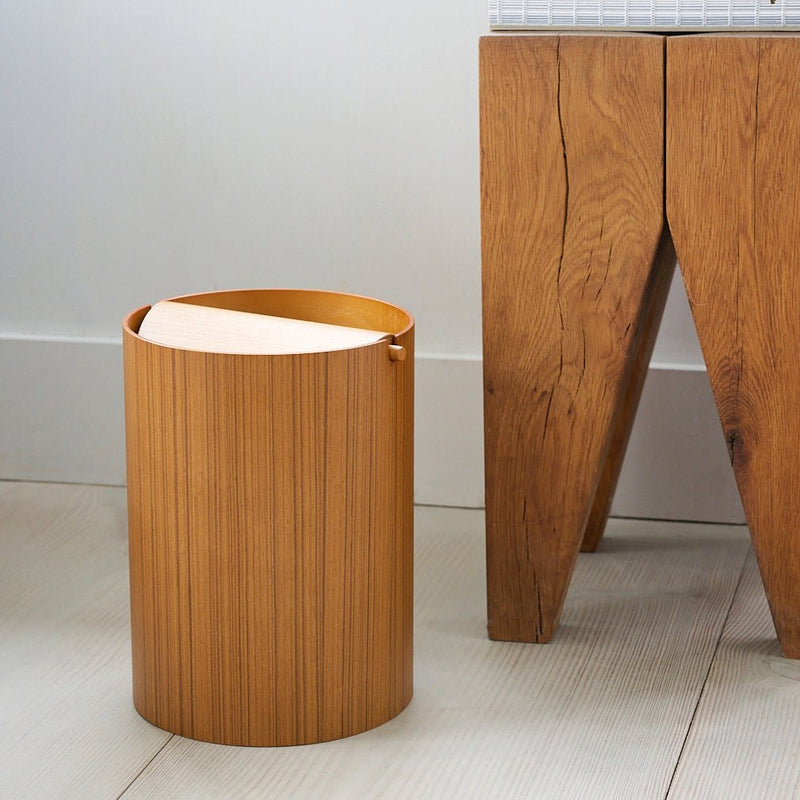 Ayous Wood Wastebasket - Wms&Co.