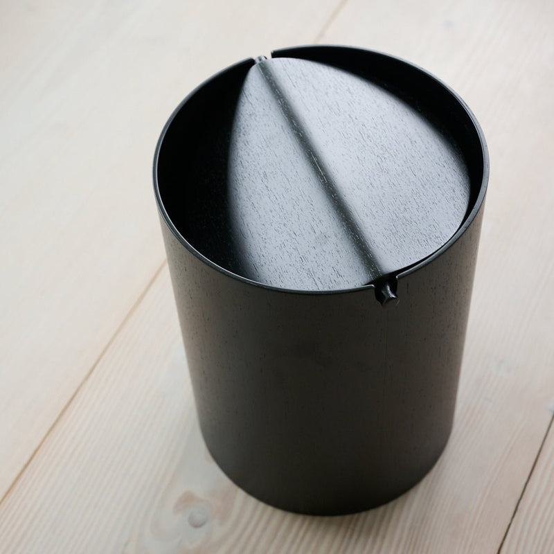 Wooden Wastebasket, Black - Wms&Co.